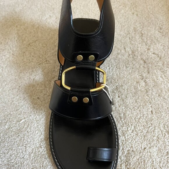Isabel Marant Black Leather Sandals - New - Picture 5 of 7
